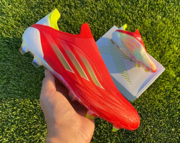 adidas X Speedflow+ FG in Risk Red